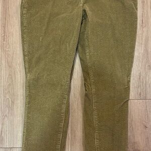 Brown/Olive Corduroy Women Jeans